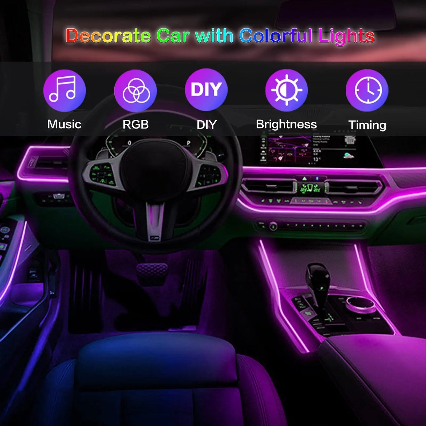 VibrantAuto LED Interior Lights Kit